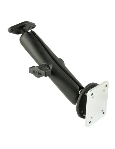 RAM® Double Ball Drill-Down Mount with Diamond Plate & Backer Plate