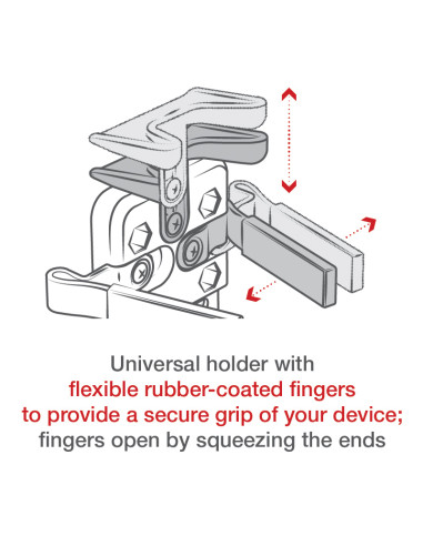 RAM® Finger-GripT Universal Mount with ATV/UTV Rail Base
