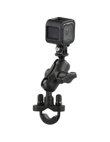 RAM® U-Bolt Double Ball Mount with Action Camera Adapter - Short