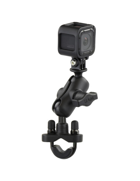 RAM® U-Bolt Double Ball Mount with Action Camera Adapter - Short