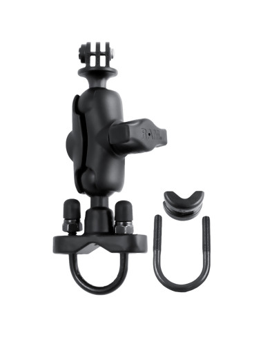 RAM® U-Bolt Double Ball Mount with Action Camera Adapter - Short
