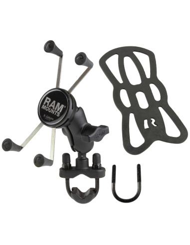 RAM® X-Grip® Large Phone Mount with Handlebar U-Bolt Base - Short
