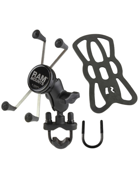 RAM® X-Grip® Large Phone Mount with Handlebar U-Bolt Base - Short