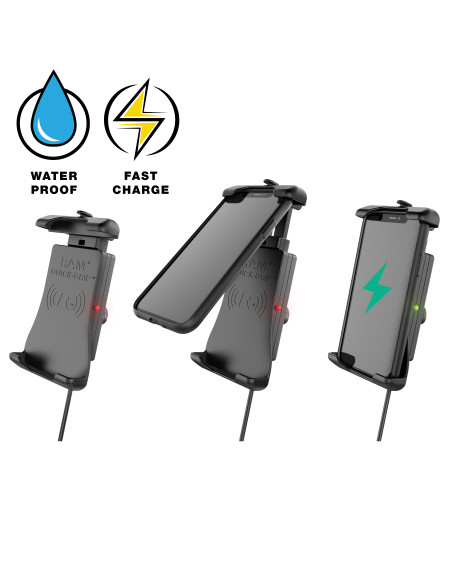 RAM® Quick-GripT 15W Waterproof Wireless Charging Handlebar Mount