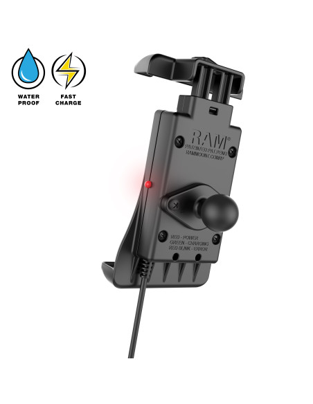 RAM® Quick-GripT 15W Waterproof Wireless Charging Handlebar Mount