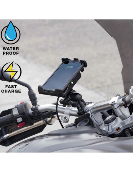 RAM® Quick-GripT 15W Waterproof Wireless Charging Handlebar Mount