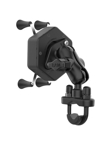 RAM® X-Grip® Phone Mount with Vibe-SafeT & U-Bolt Base - Short
