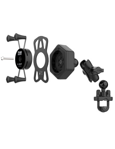 RAM® X-Grip® Phone Mount with Vibe-SafeT & U-Bolt Base - Short