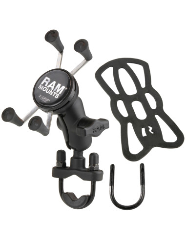 RAM® X-Grip® Phone Mount with Handlebar U-Bolt Base - Short