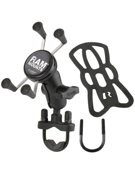 RAM® X-Grip® Phone Mount with Handlebar U-Bolt Base - Short