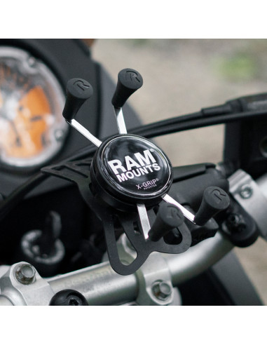 RAM® X-Grip® Phone Mount with Handlebar U-Bolt Base - Short