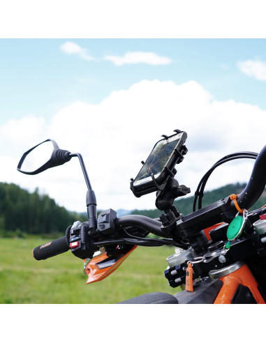 RAM® Quick-GripT Phone Mount with Handlebar U-Bolt Base - Medium