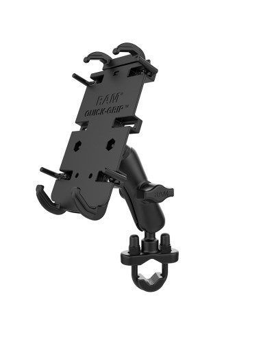 RAM® Quick-GripT XL Phone Mount with Handlebar U-Bolt Base - Medium