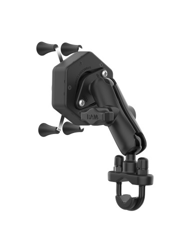 RAM® X-Grip® Phone Mount with Vibe-SafeT & U-Bolt Base - Medium