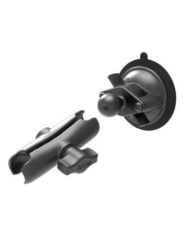 RAM® Twist-LockT Suction Cup Base with Double Socket Arm