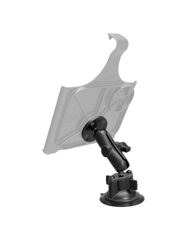 RAM® Twist-LockT Suction Cup Double Ball Mount with Round Plate - Medium