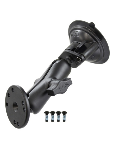 RAM® Twist-LockT Suction Cup Mount with Round Plate & Hardware