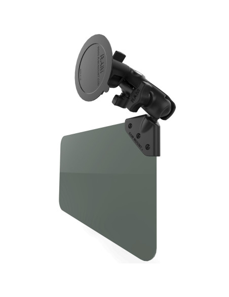 RAM® Twist-LockT Suction Cup Mount with Swivel Socket Arm & Sun Visor