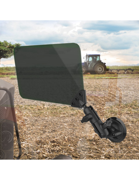 RAM® Twist-LockT Suction Cup Mount with Swivel Socket Arm & Sun Visor