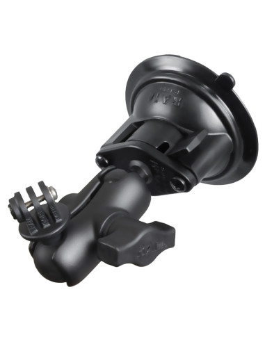 RAM® Twist-LockT Suction Cup Mount with Action Camera Adapter - Short