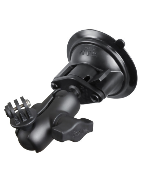 RAM® Twist-LockT Suction Cup Mount with Action Camera Adapter - Short