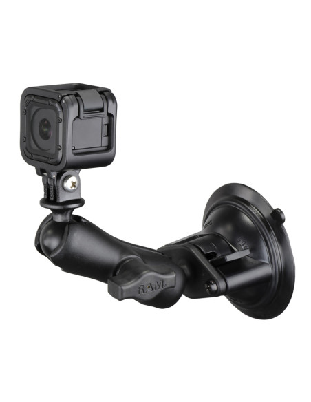 RAM® Twist-LockT Suction Cup Mount with Action Camera Adapter - Medium