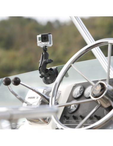 RAM® Twist-LockT Suction Cup Mount with Action Camera Adapter - Medium