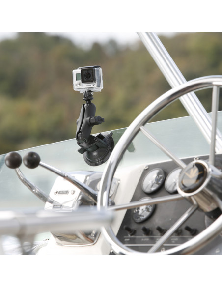 RAM® Twist-LockT Suction Cup Mount with Action Camera Adapter - Medium