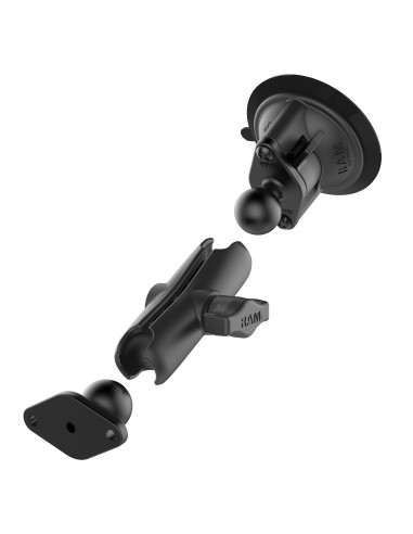 RAM® Twist-LockT Suction Cup Double Ball Mount - Medium
