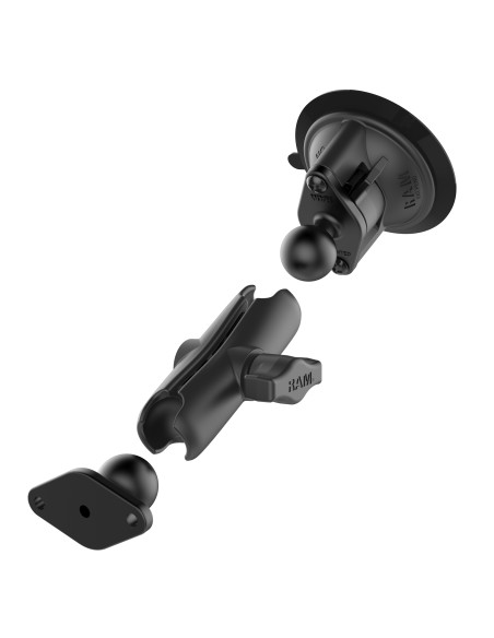 RAM® Twist-LockT Suction Cup Double Ball Mount - Medium