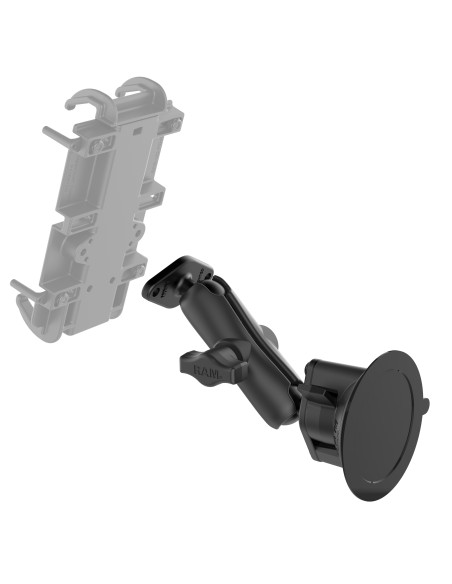 RAM® Twist-LockT Suction Cup Double Ball Mount - Medium