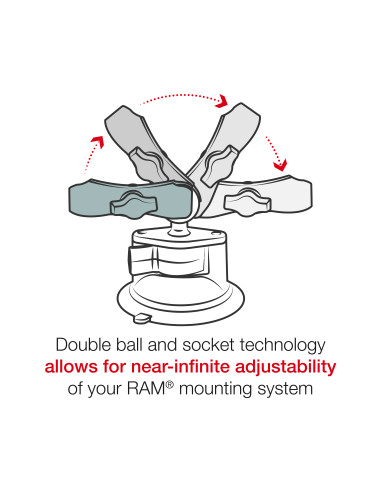RAM® X-Grip® with RAM® Twist-LockT Suction Cup Mount for 7"-8" Tablets