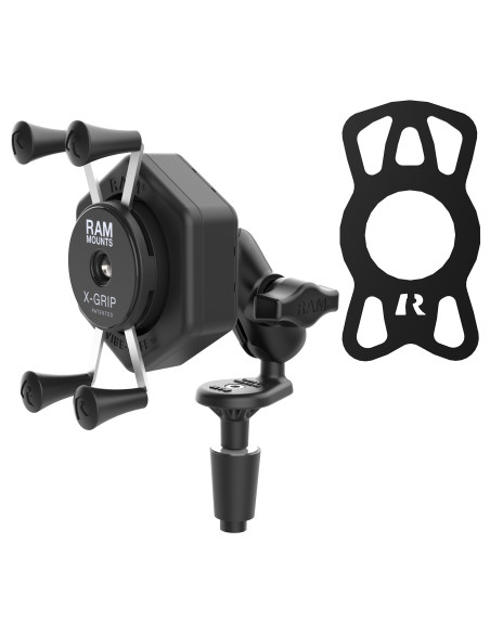 RAM® X-Grip® Phone Mount with Vibe-SafeT & Fork Stem Base - Short