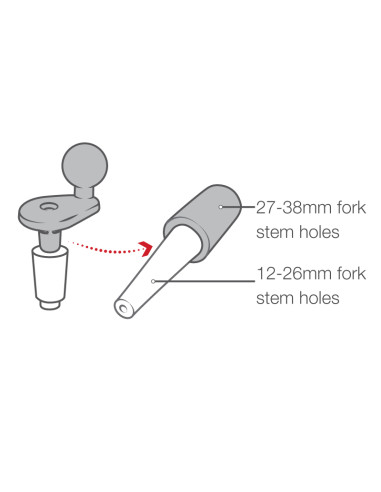 RAM® X-Grip® Phone Mount with Vibe-SafeT & Fork Stem Base - Short