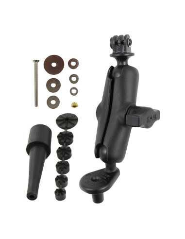 RAM® Motorcycle Fork Stem Mount with Universal Action Camera Adapter