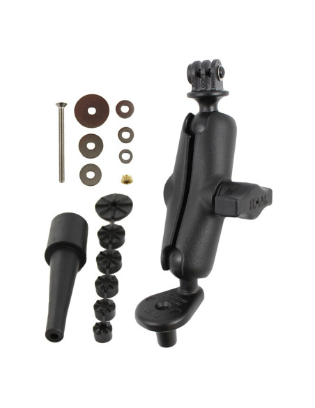 RAM® Motorcycle Fork Stem Mount with Universal Action Camera Adapter