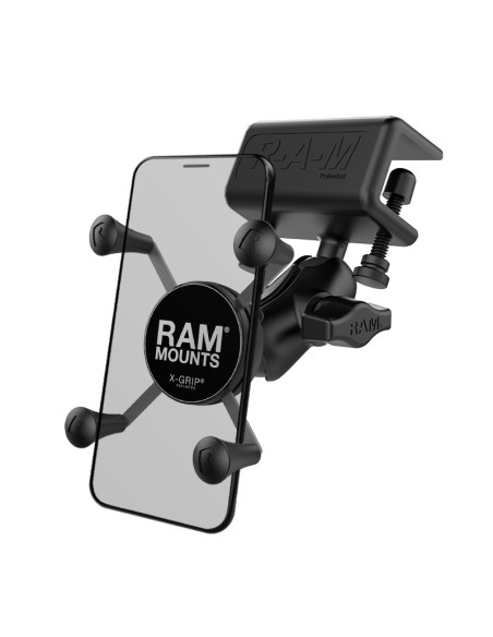 RAM® X-Grip® Phone Mount with Glare Shield Clamp Base