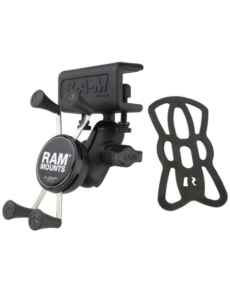 RAM® X-Grip® Phone Mount with Glare Shield Clamp Base