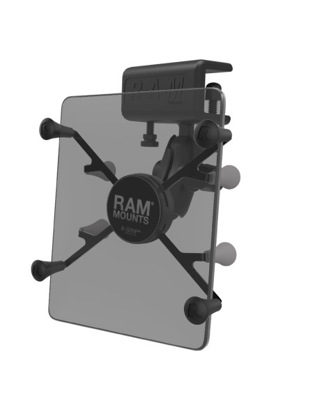 RAM® X-Grip® Mount with Glare Shield Clamp Base for 7"-8" Tablets