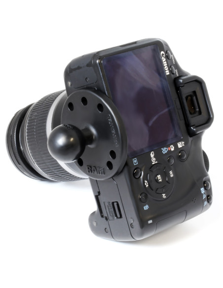 RAM® Ball Adapter with Round Plate and 1/4"-20 Threaded Stud - B Size