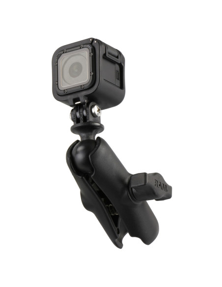 RAM® Double Socket Arm with Universal Action Camera Adapter