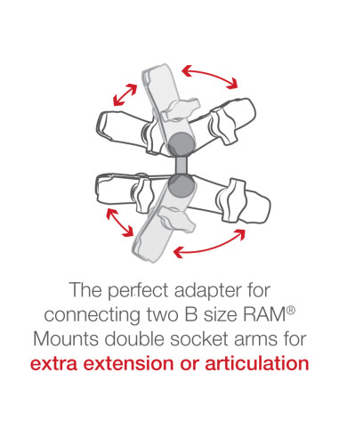 RAM® Double Ball Adapter - B Size