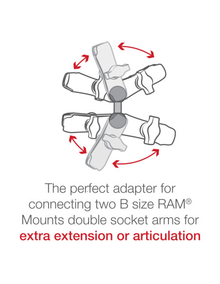 RAM® Double Ball Adapter - B Size