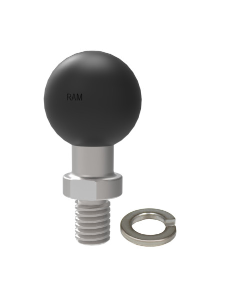 RAM® Ball Adapter with 3/8"-16 Threaded Post & Lock Washer - B Size RAM® Ball Adapter with 3/8"-16 Threaded Post & Lock Washer - B Size