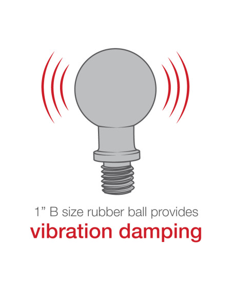 RAM® Ball Adapter with 3/8"-16 Threaded Post & Lock Washer - B Size RAM® Ball Adapter with 3/8"-16 Threaded Post & Lock Washer - B Size