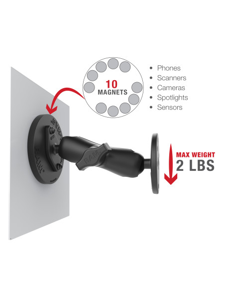 RAM® Tough-MagT 88MM Diameter Magnetic Ball Base - B Size RAM® Tough-MagT 88MM Diameter Magnetic Ball Base - B Size