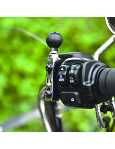 RAM® Chrome Motorcycle Brake/Clutch Reservoir Ball Base