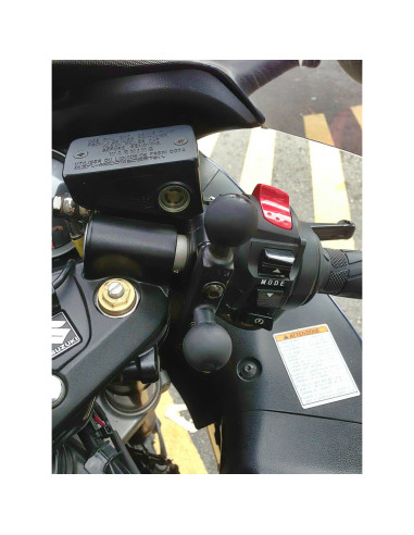 RAM® Motorcycle Brake/Clutch Reservoir Base with Add-On Ball