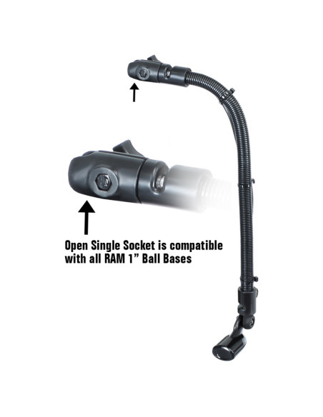 RAM® Transducer Mount with 18" Aluminum Rod and Socket Arm RAM® Transducer Mount with 18" Aluminum Rod and Socket Arm