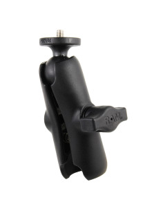 RAM® Double Socket Arm with 1/4"-20 Action Camera Adapter